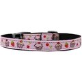 Pet Pal Cupcakes Nylon Dog Collar with Classic Buckle 0.37 in.Light Pink Size 8 PE854284